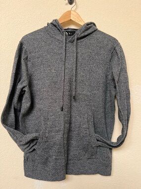 The Commons Men's Charcoal Knit Brosnan Hooded Pullover Sweatshirt Stitch Fix
